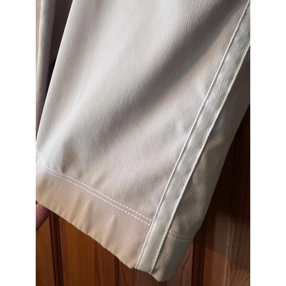 Nike Golf Bermuda Shorts 14 Tan Striped Fit Dry Sporty Athletic Golfcore
